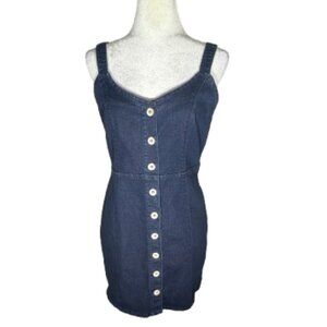 NWT Altar'd State Denim Spaghetti Strap Button Down Dress Size Medium